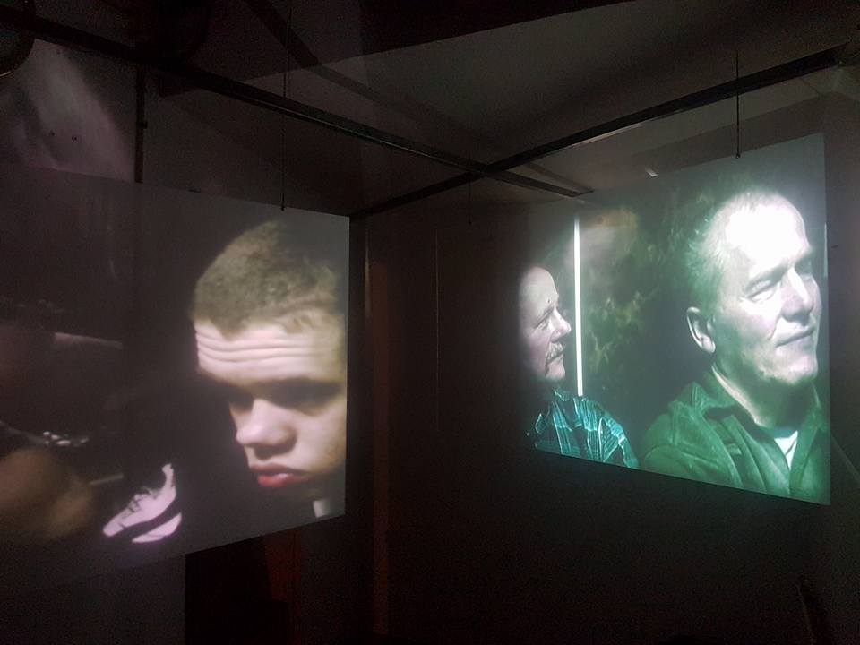 Projected video installation inside Petra Ark Space